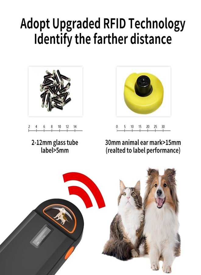 ماسح ضوئي لشرائح الحيوانات الأليفة، قارئ شرائح RFID للكلاب والقطط، يدعم شرائح EMID وFDX-B (ISO11784/11785)، لإدارة الحيوانات - Image 5