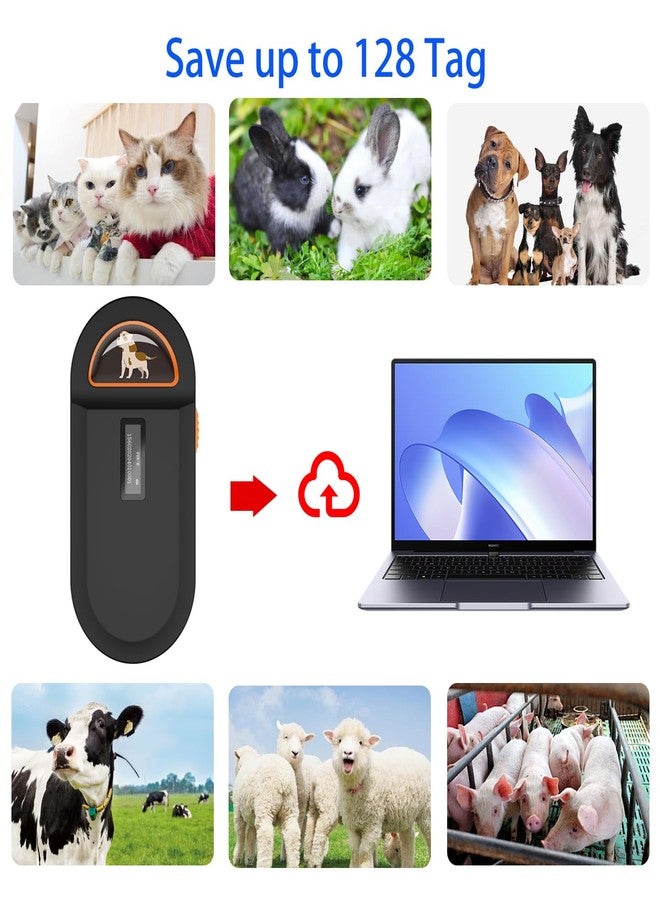 ماسح ضوئي لشرائح الحيوانات الأليفة، قارئ شرائح RFID للكلاب والقطط، يدعم شرائح EMID وFDX-B (ISO11784/11785)، لإدارة الحيوانات - Image 3