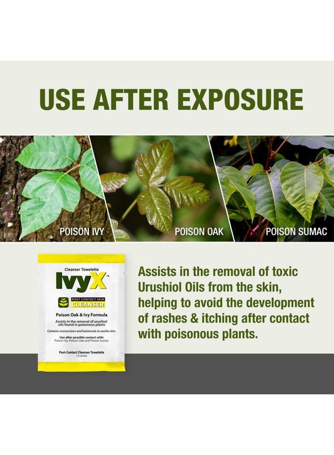 coretex Ivy X Post Contact Poison Ivy Treatment Wipes - Pack of 25 Single-Use Wipes - Helps to Poison Ivy, Poison Oak, & Poison Sumac Oils From Skin That Causes Itchy Rashes - Image 2