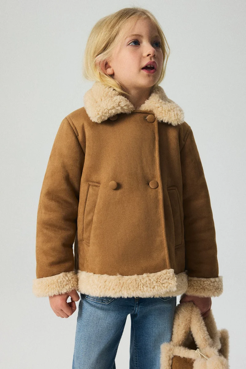 H&M Fluffy-lined pea coat