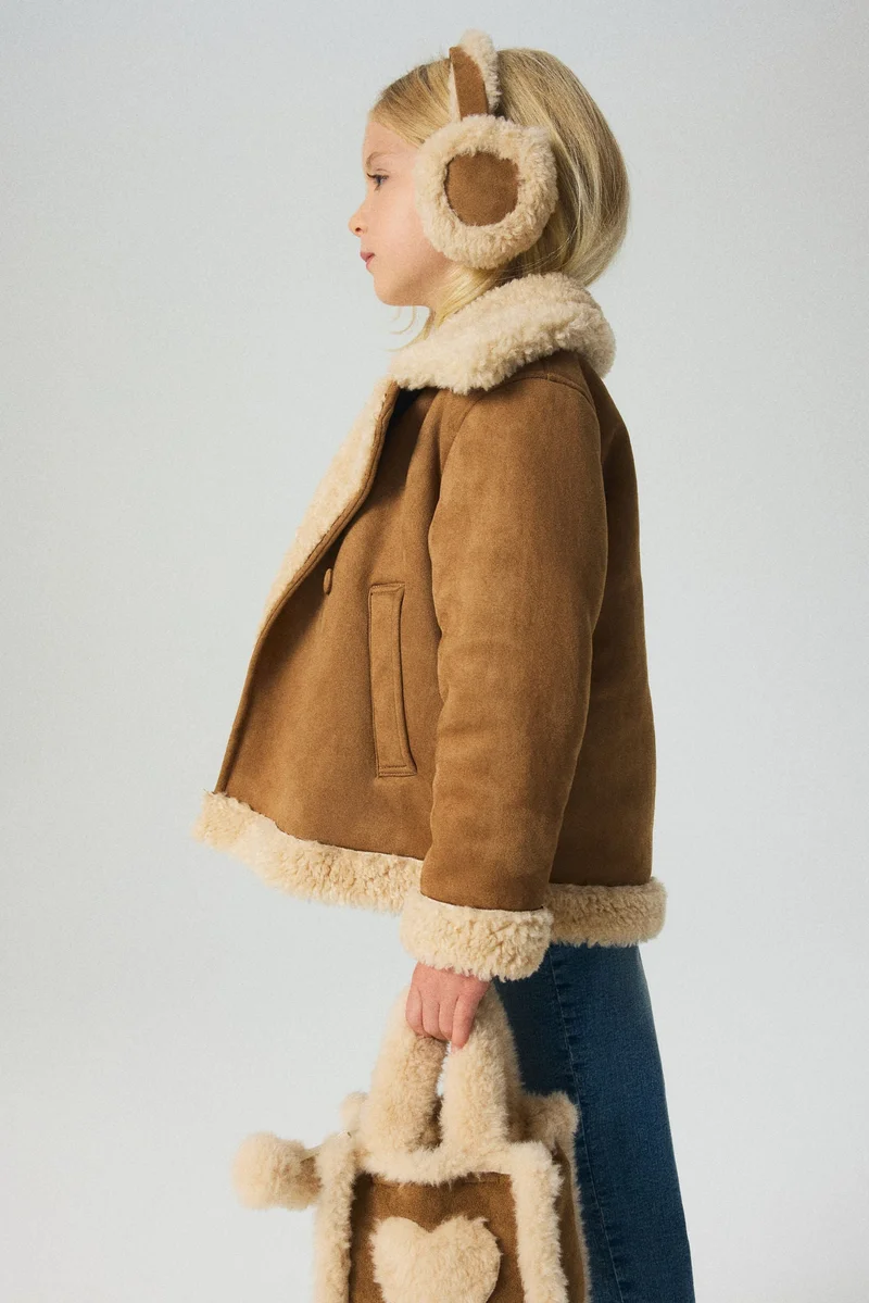 H&M Fluffy-lined pea coat