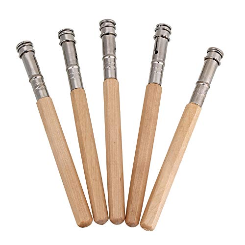 RDEXP Adjustable Wooden Pencil Extenders Holders Art Pencil Lengthener for School Supplies Pack of 5 - Image 1