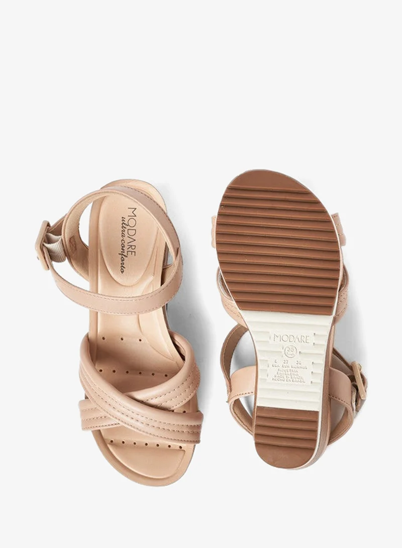 Modare Beige Wedge Sandals for Women – Stylish Wedge Heel Sandals for Girls & Daily Wear for Women | Best Price UAE