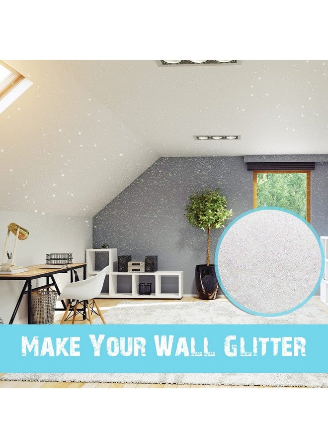 Kigeli 500G Glitter Paint Additive Metallic Glitter Powder Mix With Acrylic Paint For Interior Exterior Wall Ceiling Wood (White) - Image 2