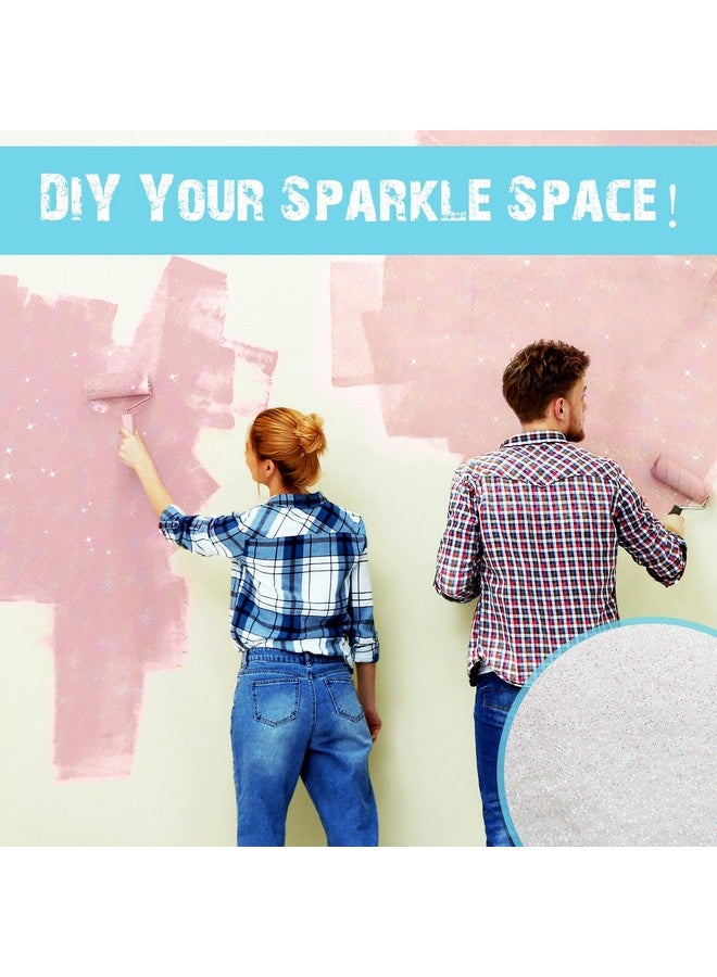 Kigeli 500G Glitter Paint Additive Metallic Glitter Powder Mix With Acrylic Paint For Interior Exterior Wall Ceiling Wood (White) - Image 4