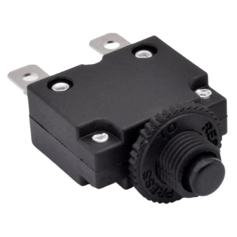 Manual Reset Circuit Breaker Thermal Protector 125 250VAC 32VDC 5pcs With Cap 3A Black - Image 3