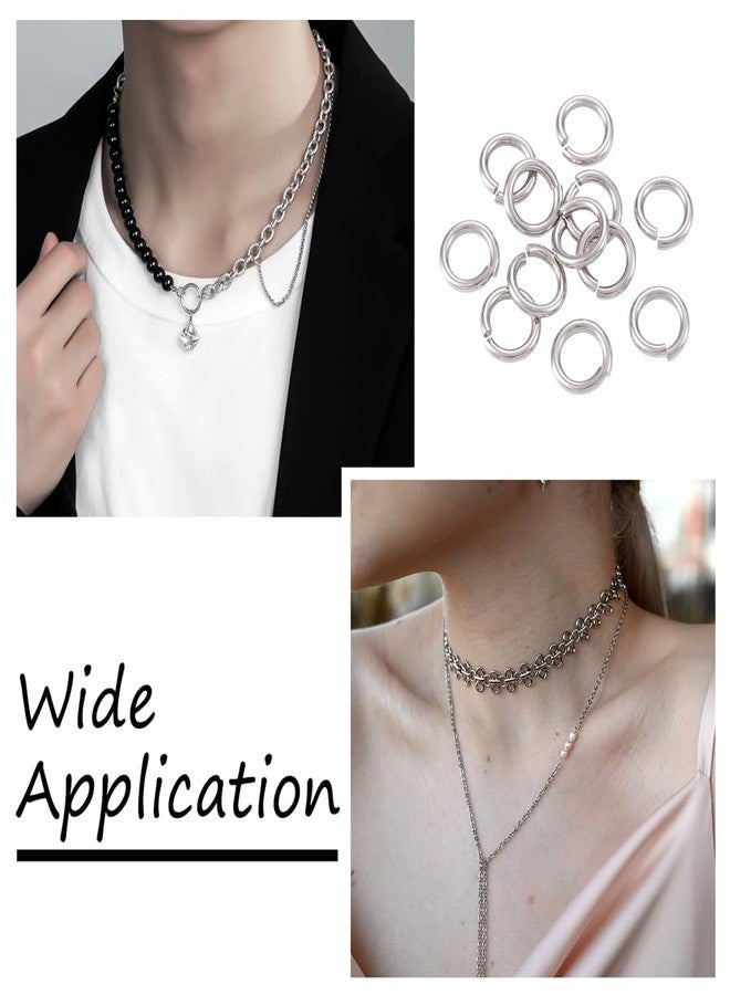 KISSITTY 1000Pcs 9mm Stainless Steel Open Jump Rings 1.2mm Thickness Round Ring Connectors Chainmail Making Jewelry Findings - Image 2