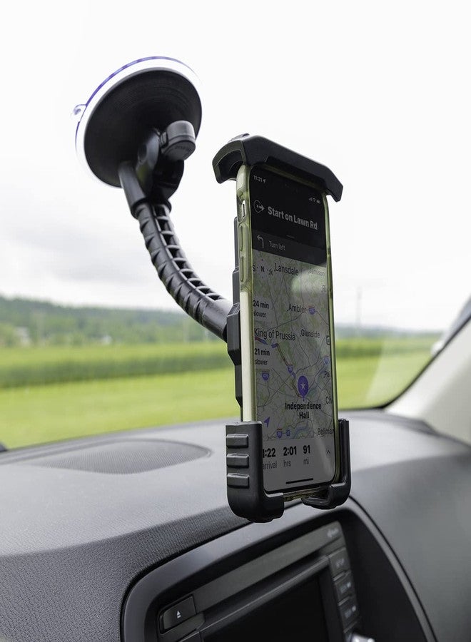 Cummins Windshield Phone Mount CMNWSPH - Suction Cup Phone Holder for Car or Truck Window or Dash Universal Fit - Black - Image 3