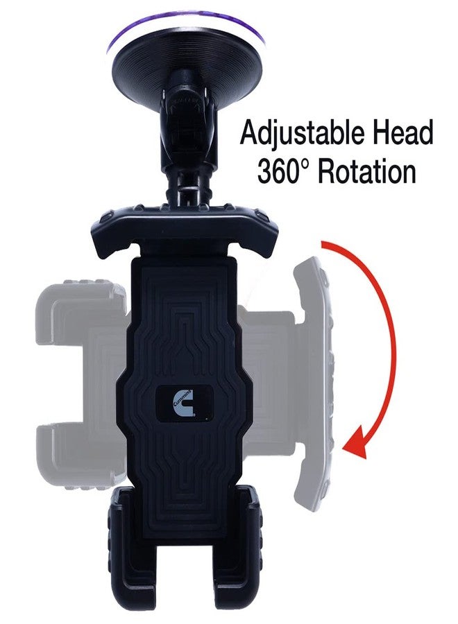 Cummins Windshield Phone Mount CMNWSPH - Suction Cup Phone Holder for Car or Truck Window or Dash Universal Fit - Black - Image 4