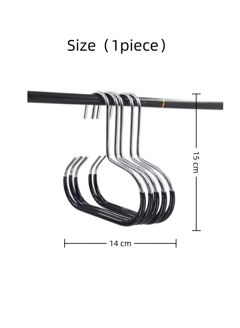 Stainless Steel Round Hangers, Non-Slip Cap, Tie, Scarf & Belt Organizer – Multifunctional, No-Marking Clothes Storage Solution(White,pack of 8)