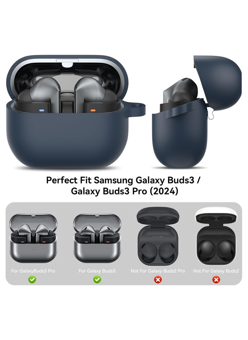 Generic - Silicone Protective Case Cover for Samsung Galaxy Buds 3/Galaxy Buds 3 Pro with Cleaner Kit (Blue) - Image 1