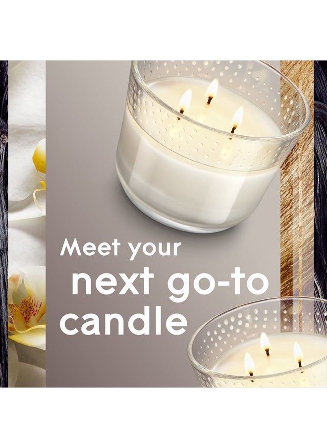 Glade Candle Sheer Vanilla Embrace, Fragrance Candle Infused with Essential Oils, Air Freshener Candle, 3-Wick Candle, 6.8 Oz, 3 Count  - Image 3