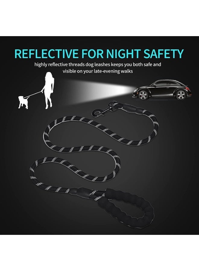 Beone 5FT Strong Pet Dog Leash, BEONE with Highly Reflective Threads Comfortable Padded Handle and 360 No Tangles, for Small, Medium and Large Pet and Dogs (5FT, Black) - Image 5