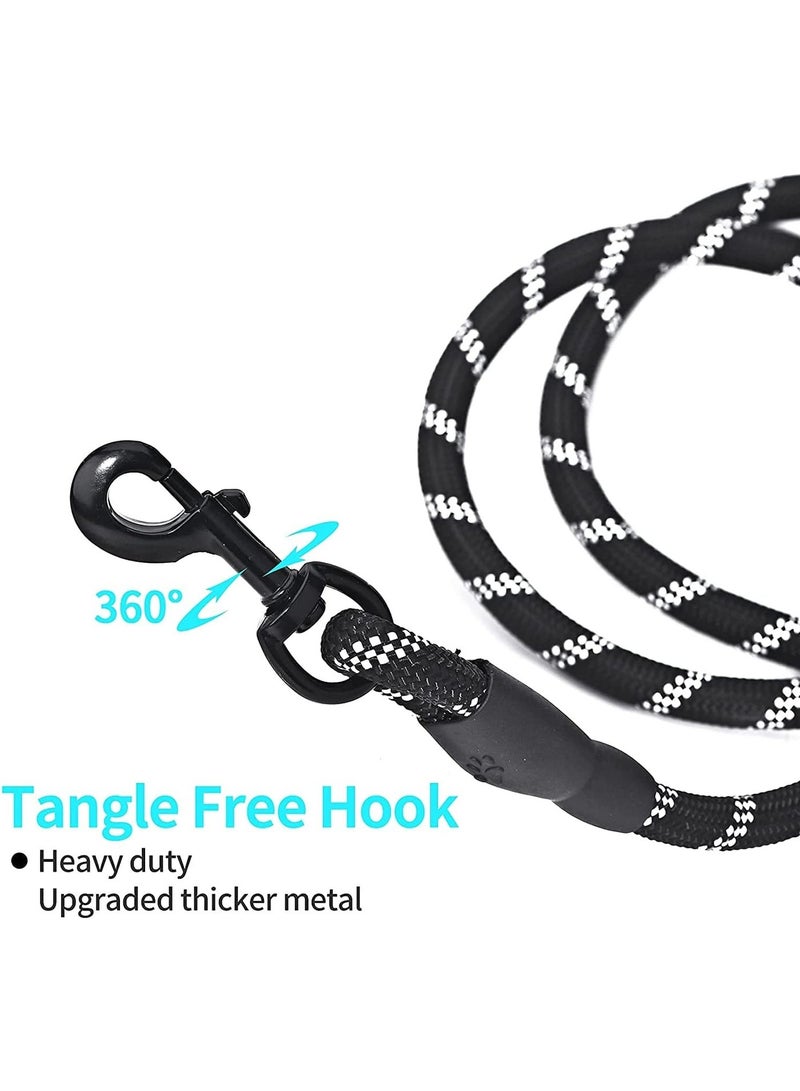 Beone 5FT Strong Pet Dog Leash, BEONE with Highly Reflective Threads Comfortable Padded Handle and 360 No Tangles, for Small, Medium and Large Pet and Dogs (5FT, Black) - Image 4