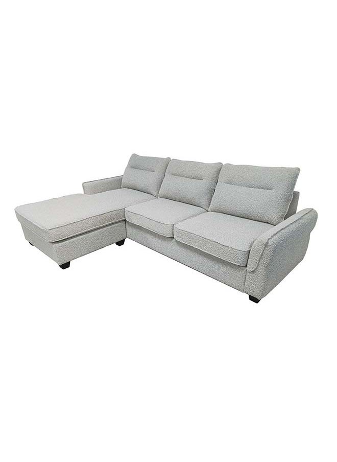 DANUBE HOME Danube Home Aspin 3 Seater Reversible Corner Fabric Sofa Modern Design Three Seat Sofas Comfortable Living Room Furniture L 263 x W 85 x H 89 cm Light Grey  - Image 2