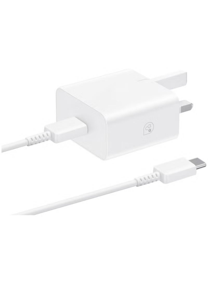 شاحن فائق السرعة 45 وات متوافق مع قابس سامسونج من النوع C مع كابل USB C، محول قابس شاحن الحائط وكابل متوافق مع سامسونج جالاكسي S24 Ultra/S24 Plus/S23 FE/S24/S22/S21 S20، A54 A25 A15 A05S A53 A34 A23 5G، Z Fold 4 5/Z Filp، Tab S7 S8 S9 - Image 1