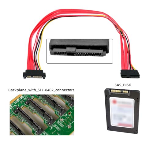 chenyang SFF-8482 Extension Cable SAS 29Pin SFF-8482 Male to SFF-8482 Female Hard Disk Drive Extension Cable 0.5m - Image 5