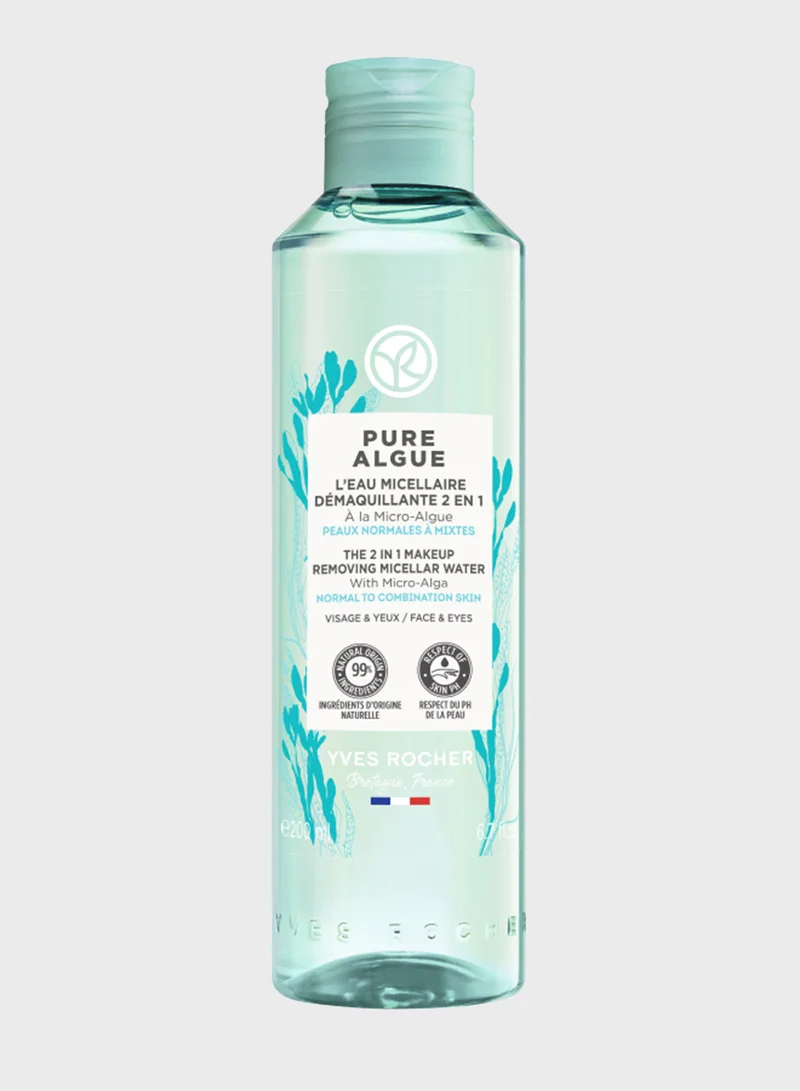 Yves Rocher 2 in 1 Makeup Removing Micellar Water - Pure Algue