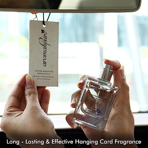 Aromahpure Refreshing Car Perfume Spray with Hanging Card | 45ml | Cool splash - Lemon, mint Car Freshener Hanging |Car Accessories Interior| Car Hanging Perfume | Scent for Car, IFRA certified - Image 4