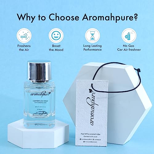 Aromahpure Refreshing Car Perfume Spray with Hanging Card | 45ml | Cool splash - Lemon, mint Car Freshener Hanging |Car Accessories Interior| Car Hanging Perfume | Scent for Car, IFRA certified - Image 5