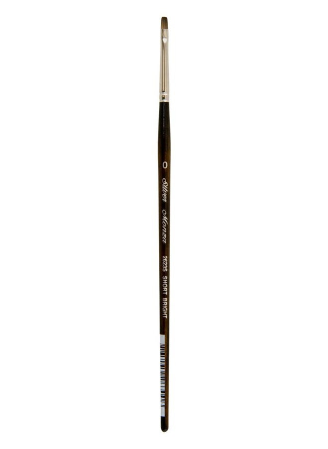 Silver Brush Limited - 2623S-0 Monza Short Bright Paintbrush for Oil, Acrylic, and Heavy Body Paints, Size 0, Short Handle - Image 1