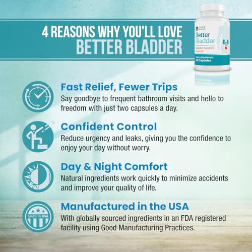 Better Bladder Control Supplement for Women Men Bladder Support Supplement to Help Reduce Urinary Leaks Frequency Urgency 60 Count 1 Bottle - Image 5