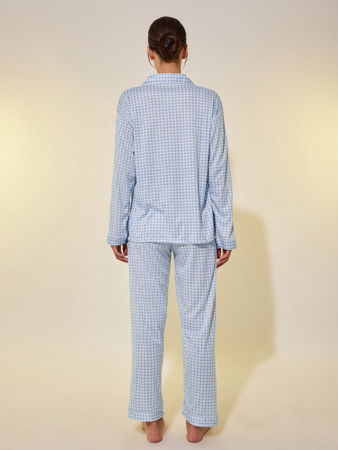 Take Two Take Two Checked Penguin Patch Pocket Shirt and Pyjama Set - Image 5