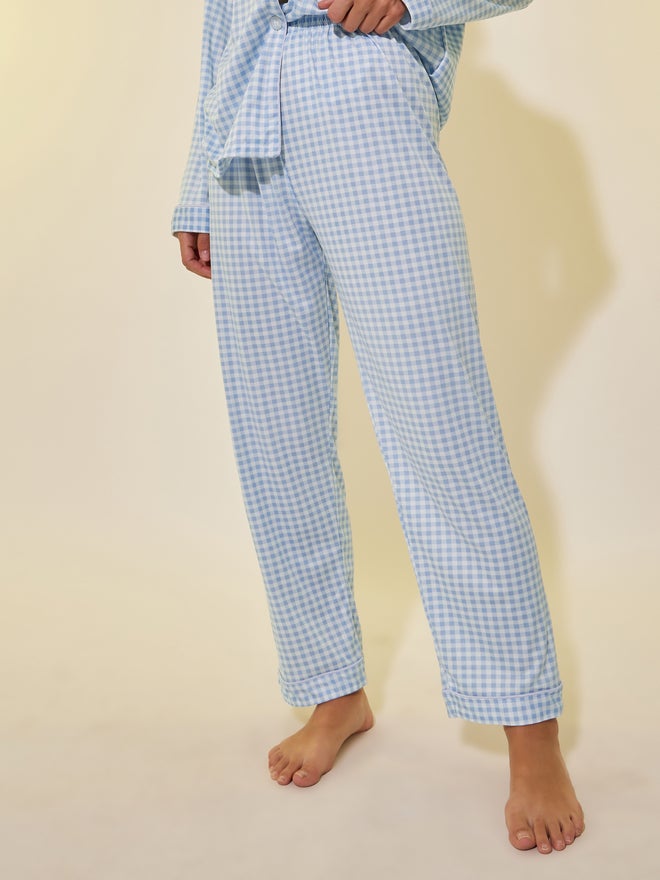 Take Two Take Two Checked Penguin Patch Pocket Shirt and Pyjama Set - Image 4