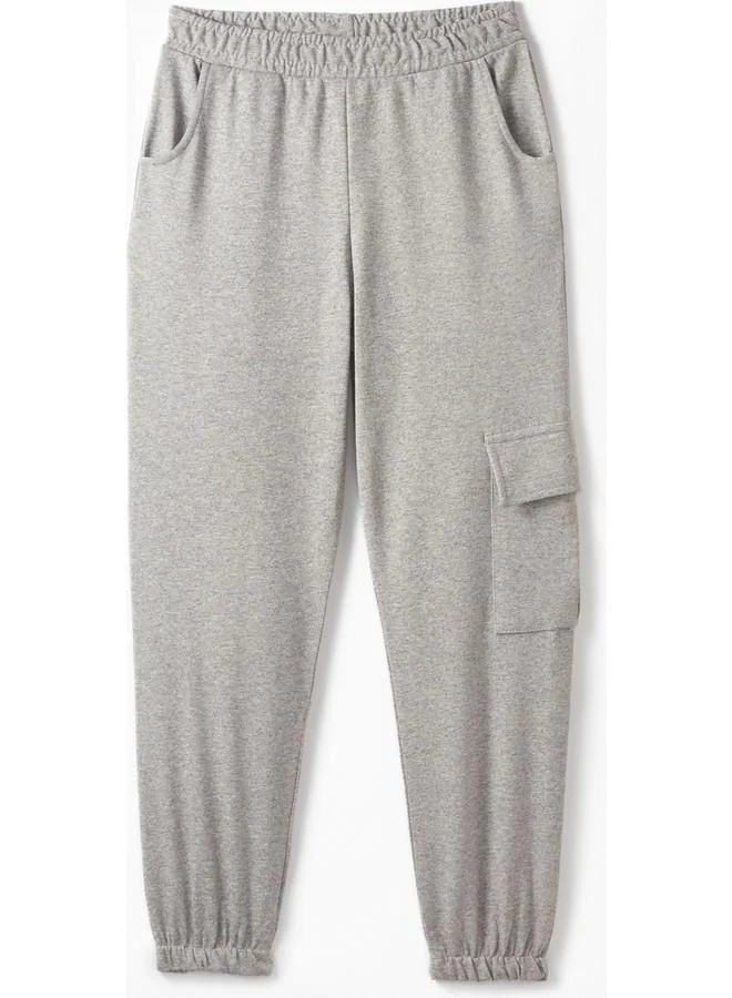 JUNE June Boy Cargo Pocket Sweatpant Grey Melange