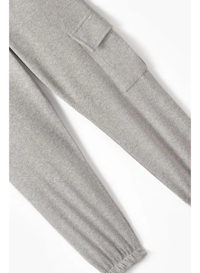 JUNE June Boy Cargo Pocket Sweatpant Grey Melange