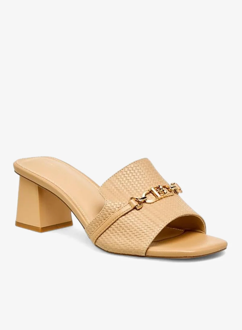 Flora Bella By Shoexpress Womens Textured Block Heel Sandals