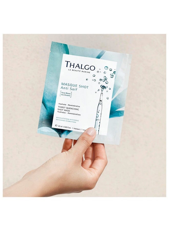 ثالجو THALGO THALGO Marine Skincare، قناع ترطيب البشرة، قناع للوجه من عصارة المحيط الأزرق وحمض الهيالورونيك، قناع واحد، 20 مل، 0.68 أونصة سائلة.  - Image 3