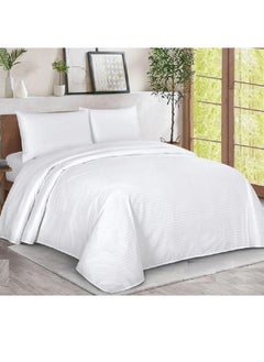Generic Bed sheet set with elasticated edges Classic 100 % Cotton, of 3 pieces, king size,HOTEL-L013B  - Image 2