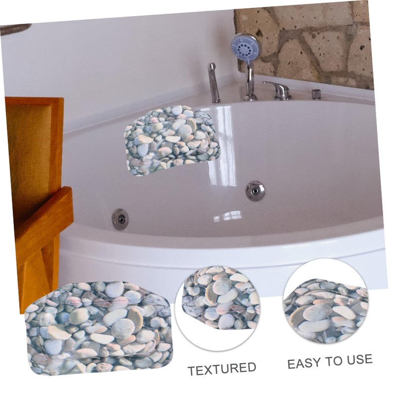 White PVC Bathtub Pillow Head Support Cushion For Tub Bathing Comfort - Image 3