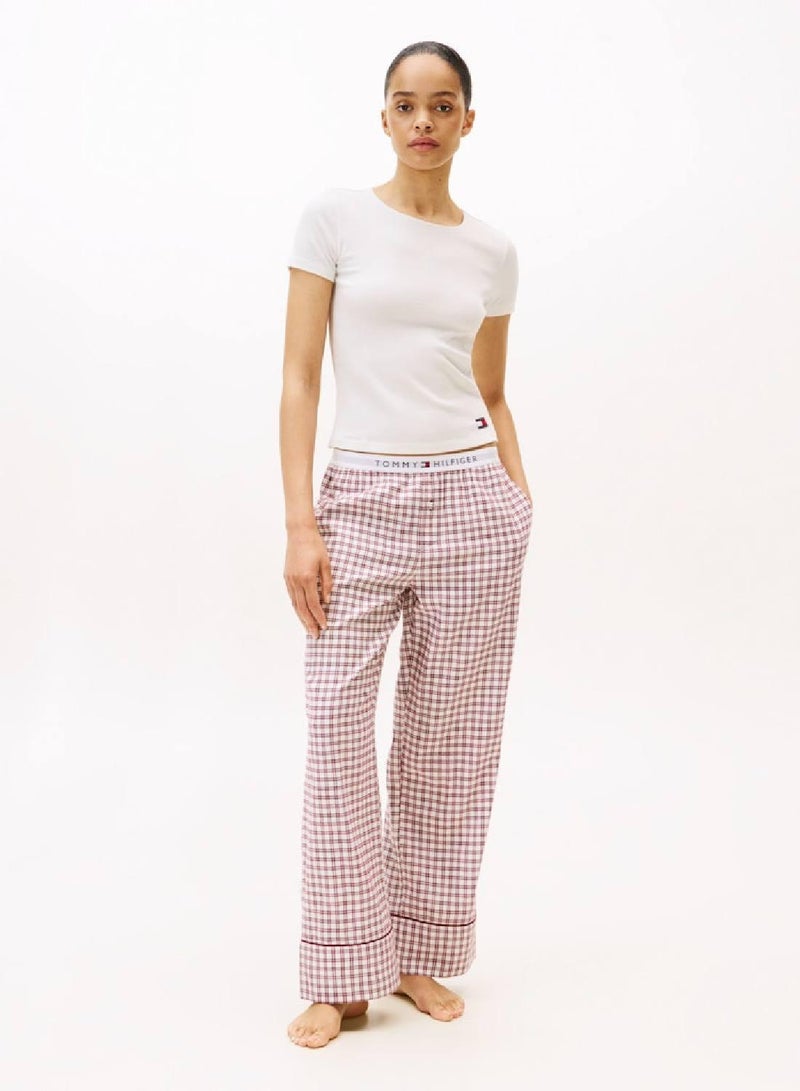 TOMMY HILFIGER Essential Flannel Plaid Check Pyjama Bottoms - Image 1