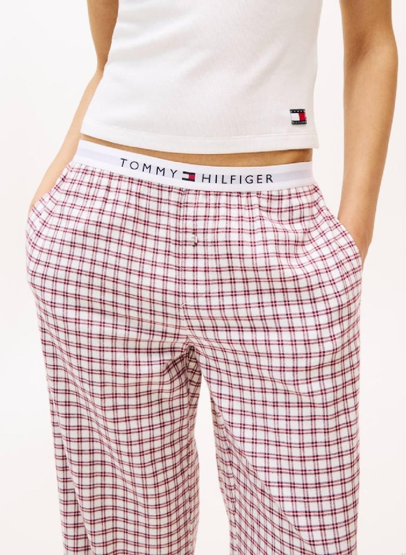 TOMMY HILFIGER Essential Flannel Plaid Check Pyjama Bottoms - Image 2
