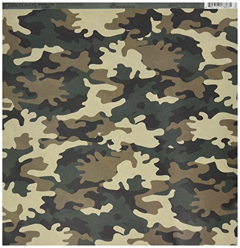 Reminisce Camouflaged 12 by 12-Inch Double Sided Scrapbook Paper, Woodland Camo (CAM-003), 25 sheets, Pack of 1 - Image 5