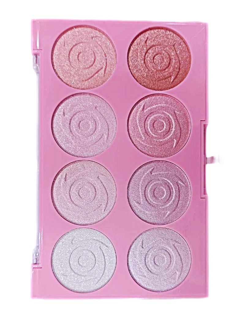 SEVENCOOL - Sevencool Fashion Makeup Highlighter Palette 8-in-1 - Glow & Illuminate Set - Image 1