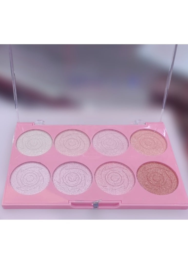 SEVENCOOL - Sevencool Fashion Makeup Highlighter Palette 8-in-1 - Glow & Illuminate Set - Image 1