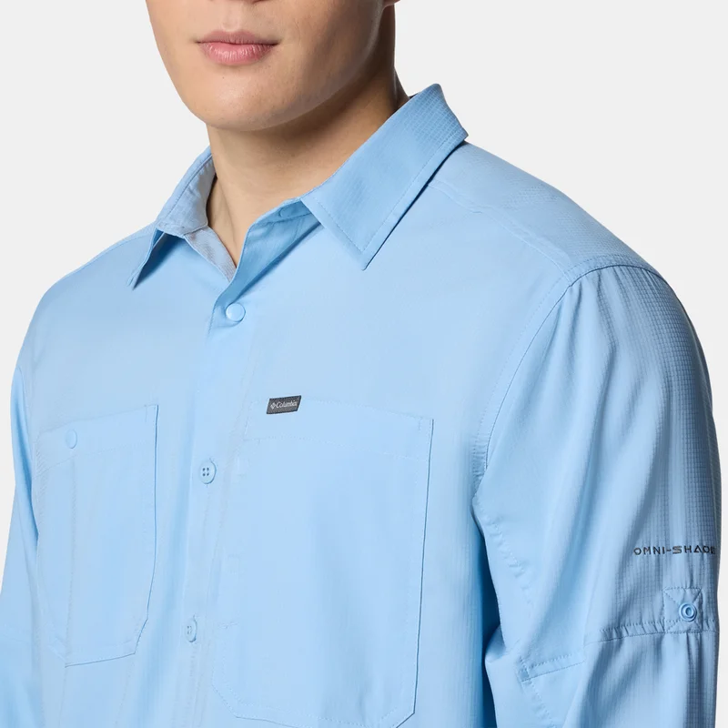 Columbia Blue Men's Silver Ridge Utility Lite Shirt for Men | Best Price UAE