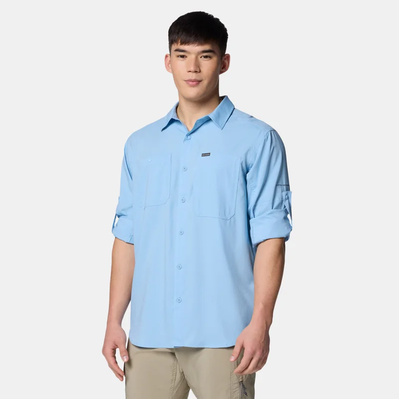Columbia Blue Men's Silver Ridge Utility Lite Shirt for Men | Best Price UAE