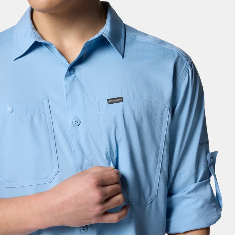 Columbia Blue Men's Silver Ridge Utility Lite Shirt for Men | Best Price UAE