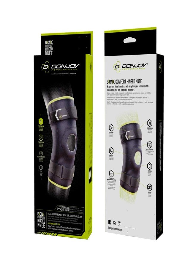 DonJoy Performance Bionic Comfort Hinged Knee Brace for Meniscus Injury & Sprained Ligaments - Wrap-Around Style Brace for Athletes and Active Users, Small/Medium - Image 3