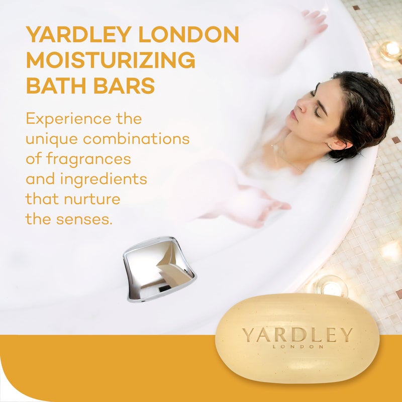Yardley London Nourishing Bath Soap Bar Oatmeal & Almond, Helps Soothe Dry Skin & Gently Exfoliates with Natural Oatmeal, 4.0 oz Bath Bar, 1 Soap Bar - Image 3