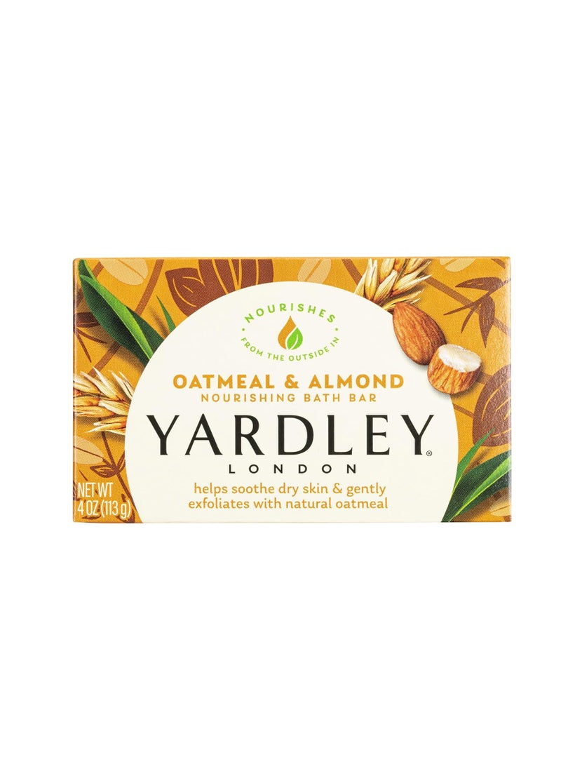 Yardley Yardley Oatmeal and Almond Bar Soap, Oatmeal & Almond, 4 Ounce  - Image 1