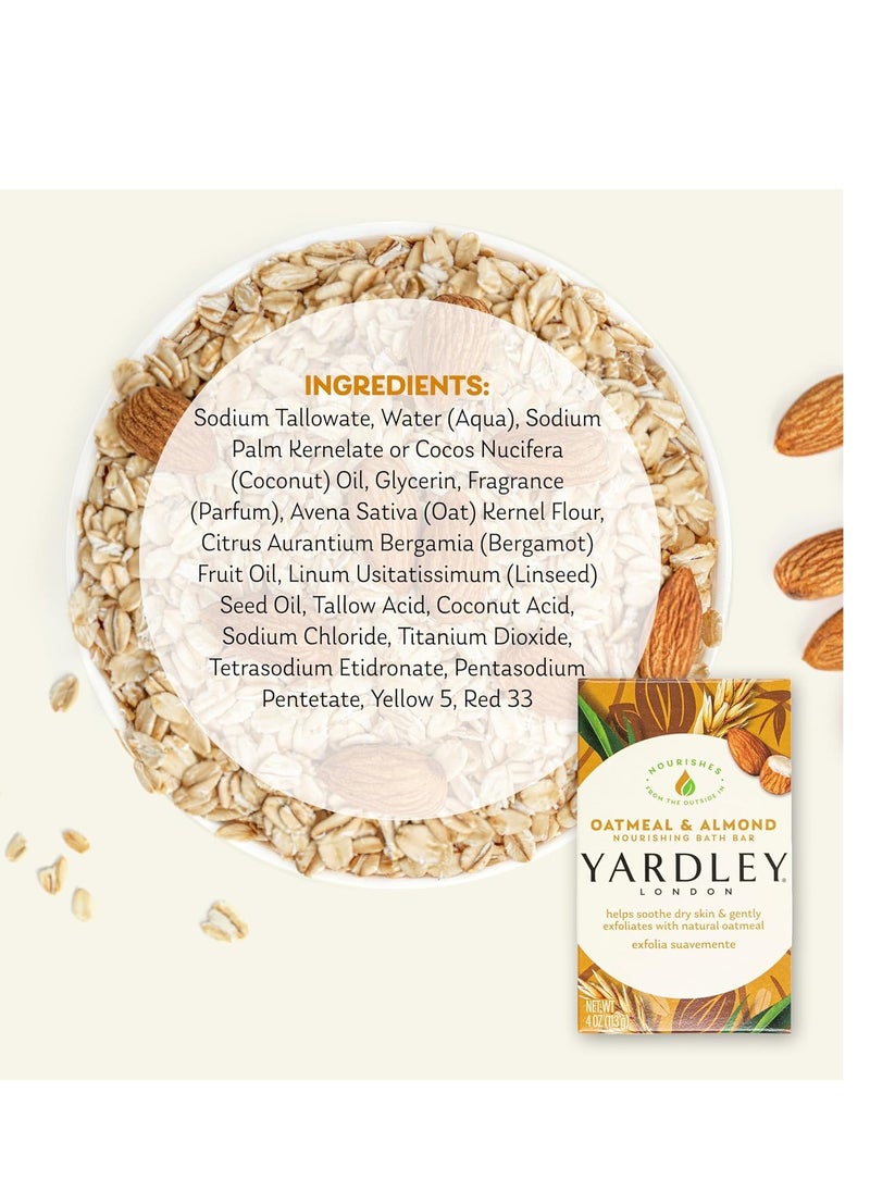 Yardley Yardley Oatmeal and Almond Bar Soap, Oatmeal & Almond, 4 Ounce  - Image 5
