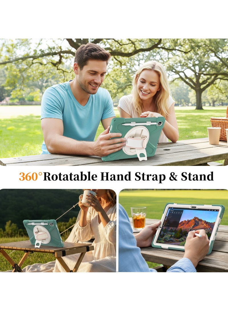 Shockproof Protective Case Compatible with Samsung Galaxy Tab S10 Lite 10.9-inch 2025 Heavy-Duty Rugged Drop-Proof Tablet Case with Hidden Stand + Hand Strap + Shoulder Strap - Image 3