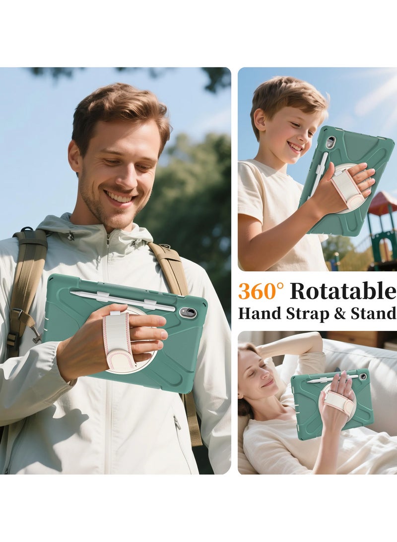 Shockproof Protective Case Compatible with Samsung Galaxy Tab S10 Lite 10.9-inch 2025 Heavy-Duty Rugged Drop-Proof Tablet Case with Hidden Stand + Hand Strap + Shoulder Strap - Image 2