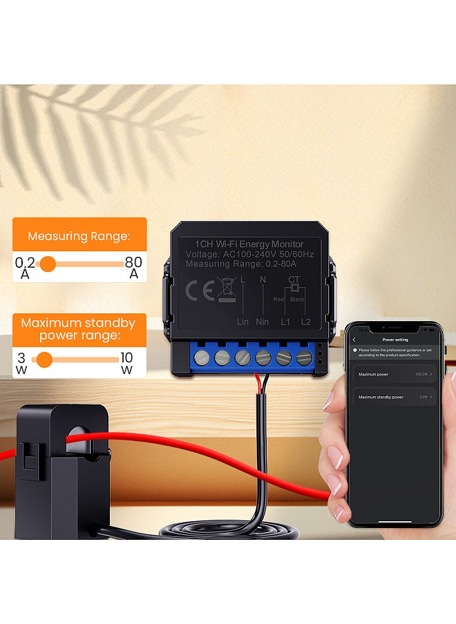 Generic - Tuya WiFi Energy Monitoring Switch Multifunction Power Voltage Current Meter Mobilephone APP Real-time Power Statistics Hourly Day Monthly Total Power Consumption Querying - Image 1