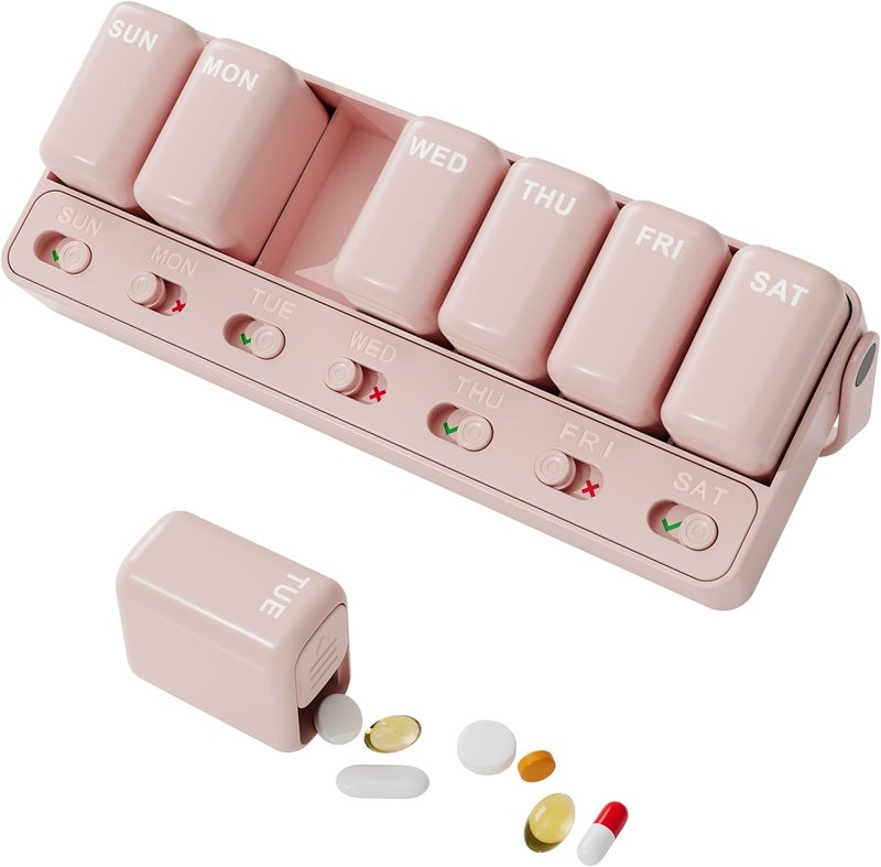 Restree Pink Weekly Pill Organizer for Adults